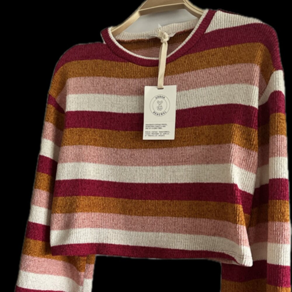 Urban Renewal Cropped Sweater with Long Bell Sleeves (Women. Size M)